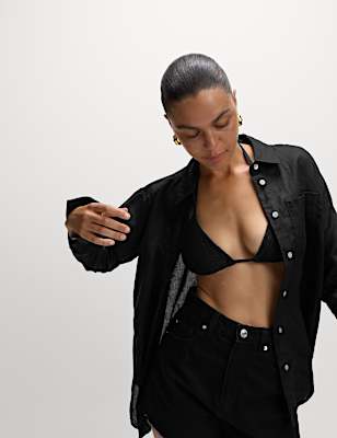 Pure Cotton Collared Beach Shirt