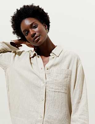 Pure Linen Oversized Shirt
