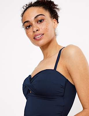 Tummy Control Bandeau Tankini Top