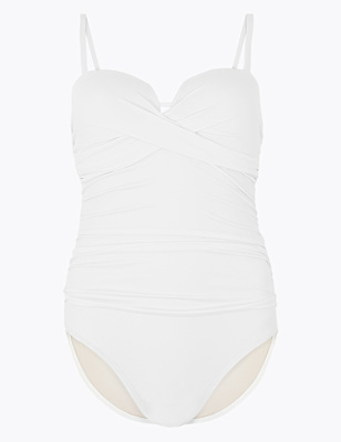 Tummy Control Wrap Bandeau Swimsuit