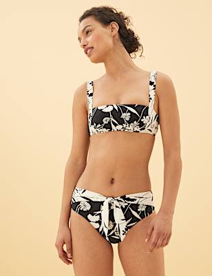 Floral Square Neck Bikini Top