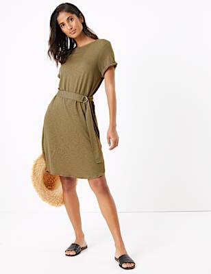Jersey Belted Beach Dress