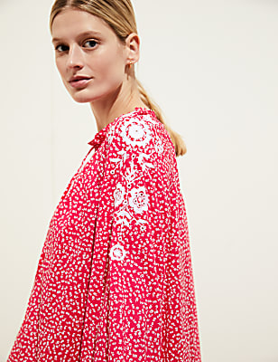 Pure Cotton Printed Beach Cover Up Kaftan