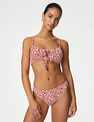 Printed High Leg Bikini Bottom