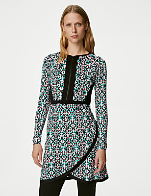 Printed High Neck Swim Tunic