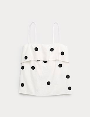 Linen Rich Printed Cami Top