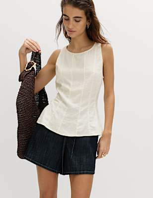 Linen Rich Vest Top