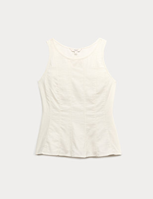 Linen Rich Vest Top