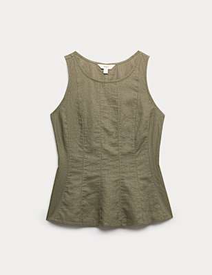 Linen Rich Vest Top