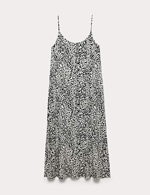 Printed Jersey Midaxi Beach Dress