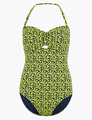 Printed Bandeau Swimsuit