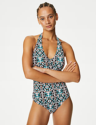 Printed Halterneck Swimsuit