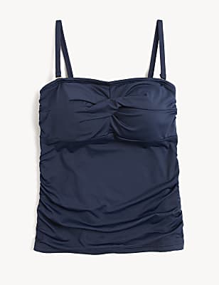 Tummy Control Padded Bandeau Tankini Top