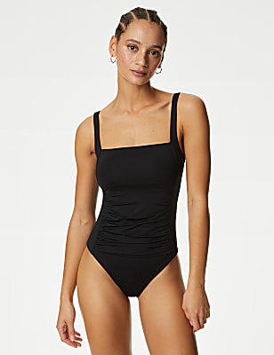 Tummy Control Padded Square Neck Swimsuit
