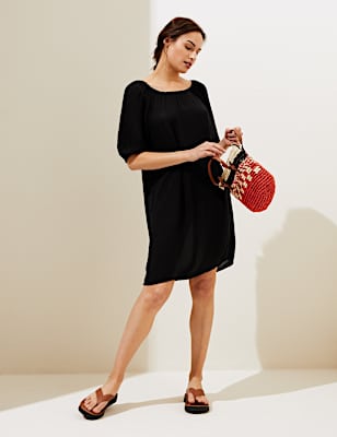Bardot Short Sleeve Knee Length Dress