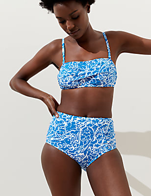 Tummy Control Printed Bikini Bottoms