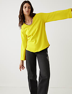 Pure Cotton V-Neck Sweatshirt