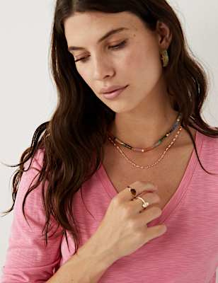 Modal Rich V-Neck Long Sleeve Longline Top