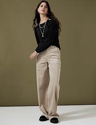 Pure Cotton Embroidered Long Sleeve Top