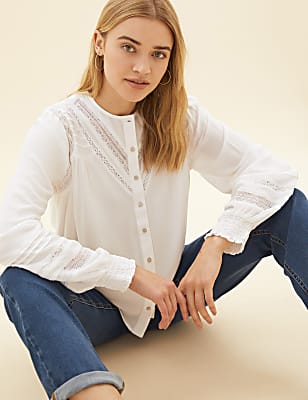 Lace Insert Blouse