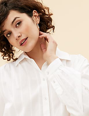 Pure Cotton Striped Oversized Shirt