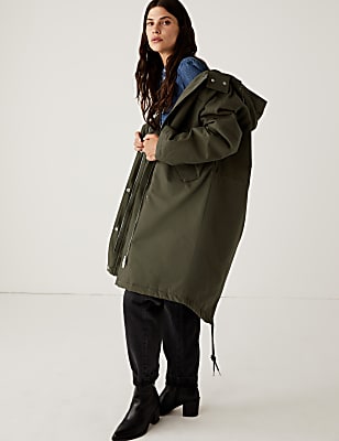 Cotton Rich Hooded Longline Parka