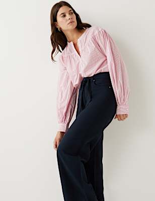Tencel&trade; Blend Wide Leg Trousers