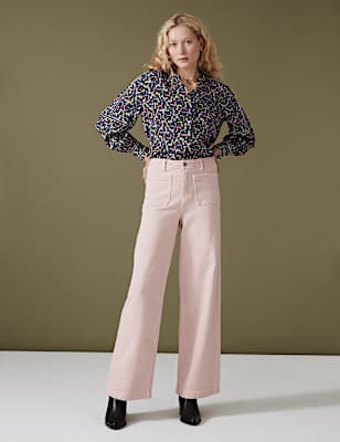 Denim Wide Leg Trousers