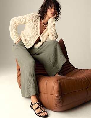 Pure Cotton Wide Leg Culottes