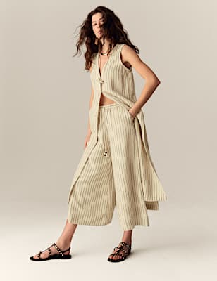Striped Culotte Trousers