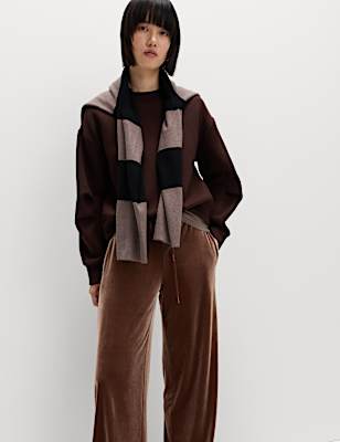 High Waisted Wide Leg Joggers