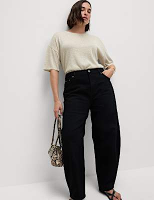 Mid Rise Relaxed Horseshoe Jeans