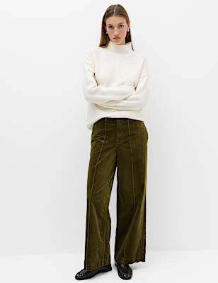 Cord Wide Leg Trousers