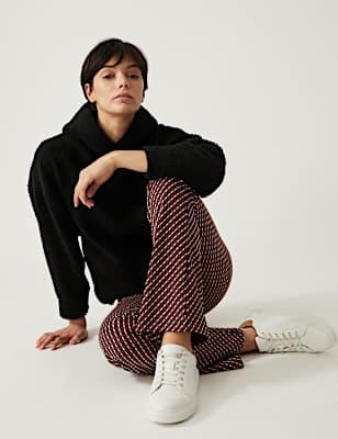 Printed High Waisted Flared Leggings