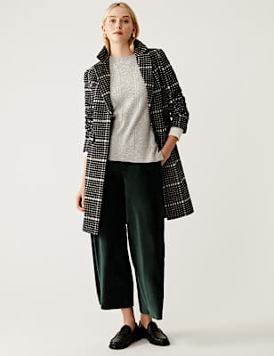 Jersey Cord Wide Leg Ankle Grazer Trousers