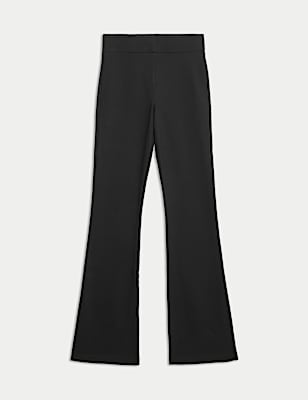 Jersey Elasticated Waist Flared Trousers