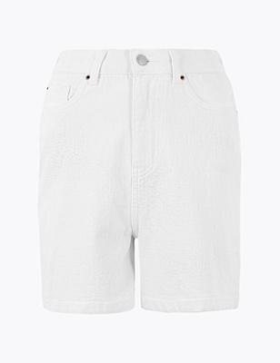 Denim Mom High Waisted Shorts