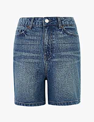 Denim Mom High Waisted Shorts