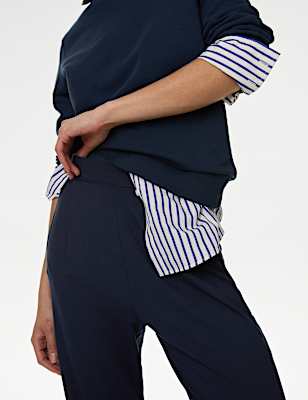 Jersey Tapered Ankle Grazer Trousers