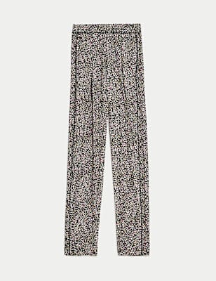 Jersey Printed Tapered Trousers