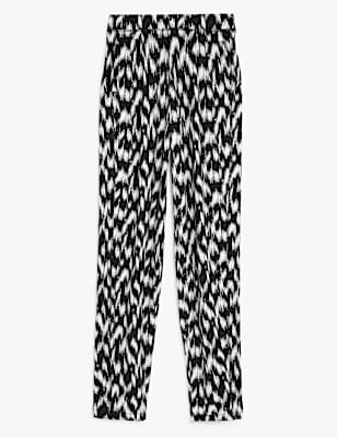 Jersey Printed Tapered Trousers