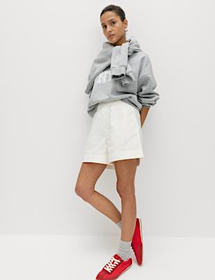 Pure Cotton Poplin High Waisted Shorts