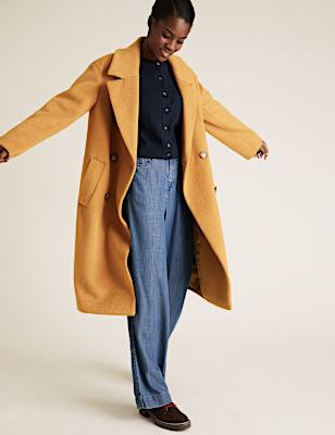 Tencel&trade; Denim High Waisted  Wide Leg Jean
