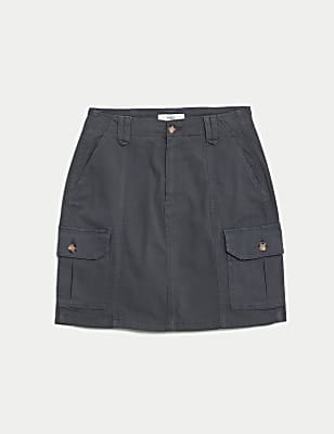 Cotton Rich Mini Utility Skirt