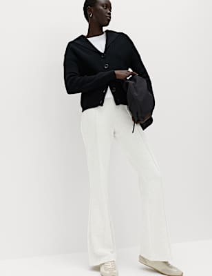 Pure Cotton Seam Detail Flared Joggers