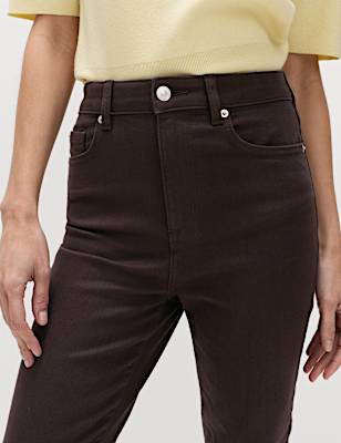 High Waisted Kickflare Cropped Jeans