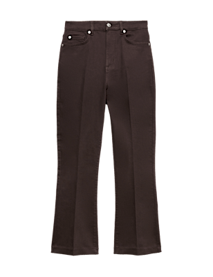 High Waisted Kickflare Cropped Jeans