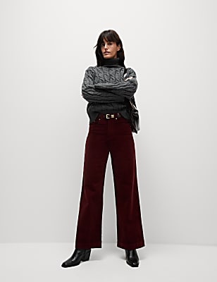 Cord Wide Leg Trousers
