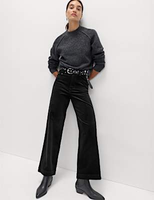 Cord Wide Leg Trousers