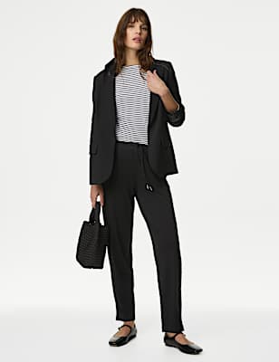 Jersey Drawstring Tapered Trousers